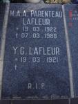 LAFLEUR Y.G. 1921-  & M.A.A. PARENTEAU 1922-1988