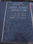 JOHNSTON John Henry 1932-1994