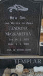 TEMPLAR Hendrina Margaretha 1929-2003