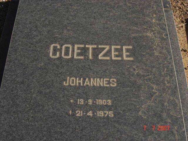 COETZEE Johannes 1903-1975