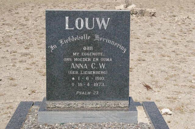 LOUW Anna C.W. nee LIEBENBERG 1910-1973