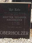 OBERHOLZER Martha Susanna Magdalena 1923-1984