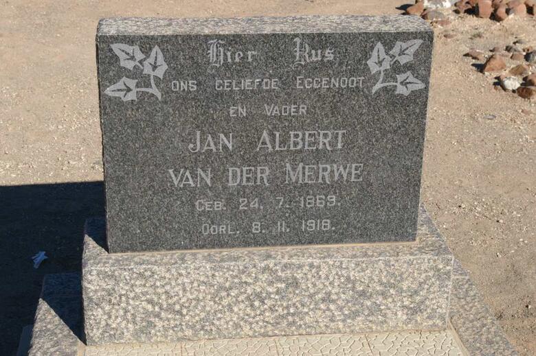 MERWE Jan Albert, van der 1869-1918