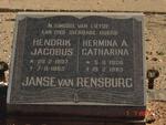 RENSBURG Hendrik Jacobus, Janse van 1897-1965 & Hermina A. Catharina 1908-1983