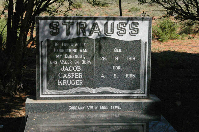 STRAUSS Jacob Casper Kruger 1916-1985