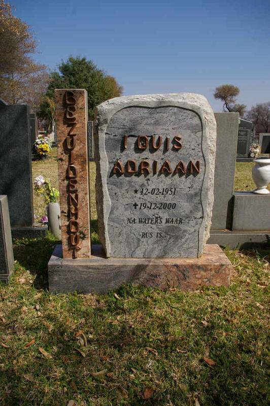 BEZUIDENHOUT Louis Adriaan 1951-2000
