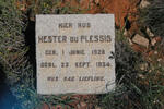 PLESSIS Hester, du 1928-1934