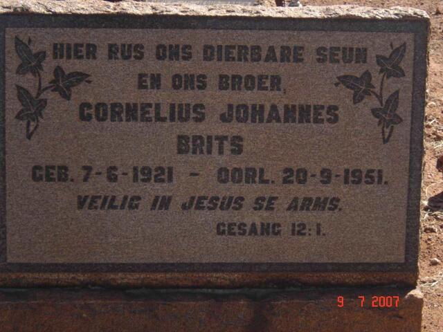 BRITS Cornelius Johannes 1921-1951