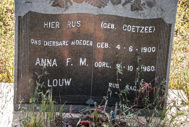 LOUW Anna F.M. nee COETZEE 1900-1960
