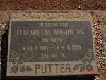 PUTTER Elizabetha Margrietha nee BRITS 1907-1959