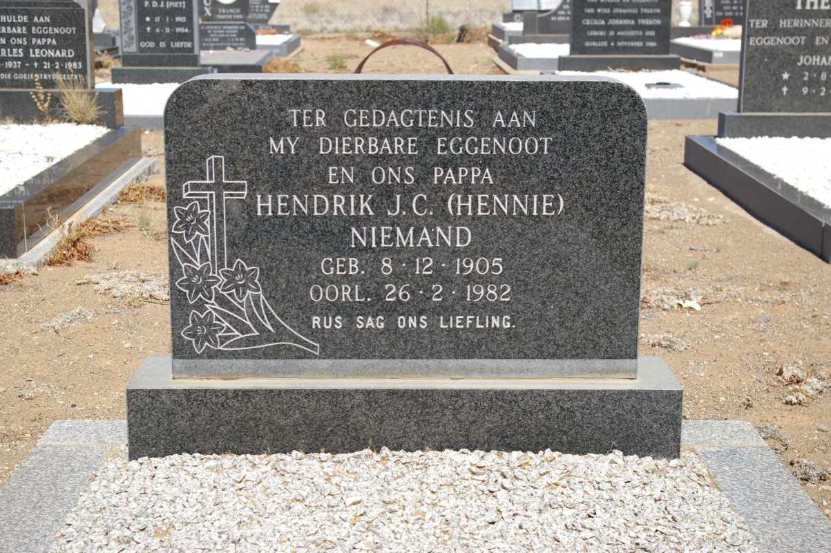 NIEMAND Hendrik J.C. 1905-1982
