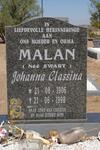 MALAN Johanna Classina nee SWART 1906-1998