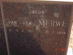 MERWE Jacob, van der 1911-1959