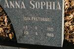 MILLER  Anna Sophia nee PRETORIUS 1921-1983