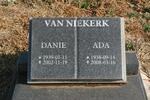 NIEKERK Danie, van 1939-2002 & Ada 1938-2008