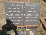 KING Horace John -1985 & Maria -1969 :: KING Oliver Horace Rex 1926-2001