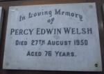 WELSH Percy Edwin -1950
