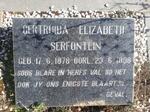 SERFONTEIN Gertruida Elizabeth 1878-1880