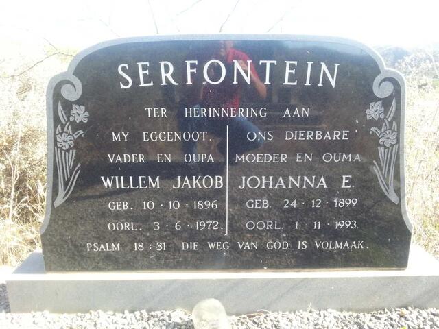 SERFONTEIN Willem Jakob 1896-1972 & Johanna E. 1899-1993