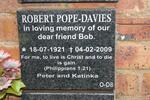 DAVIES Robert, POPE 1921-2009