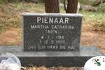 PIENAAR Martha Catharina 1914-1990