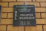 NEL Philippus Wilhelmus 1935-2001