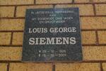 SIEMENS Louis George 1928-2001