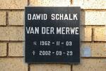 MERWE Dawid Schalk, van der 1962-2002