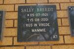 BREEDT Sally 1921-2001