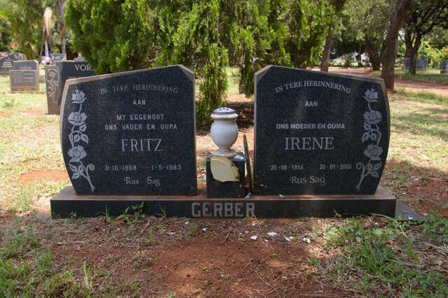 GERBER Fritz 1908-1983 & Irene 1914-2005