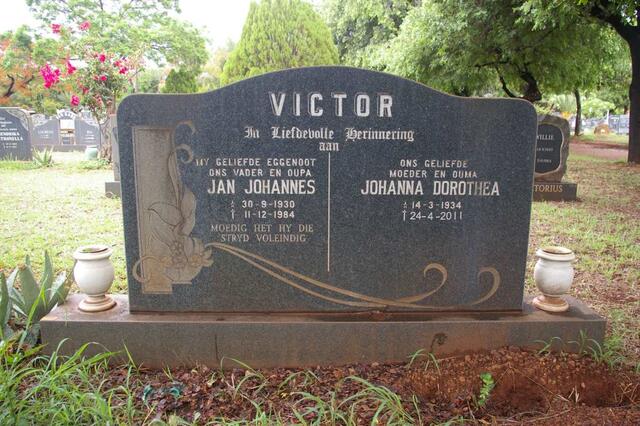 VICTOR Jan Johannes 1930-1984 & Johanna Dorothea 1934-2011