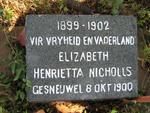 NICHOLLS Elizabeth Henrietta -1900