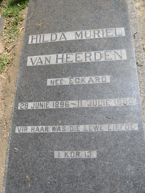 HEERDEN Hilda Muriel, van nee ECKARD 1896-1982