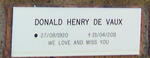 VAUX Donald Henry, de 1920-2011