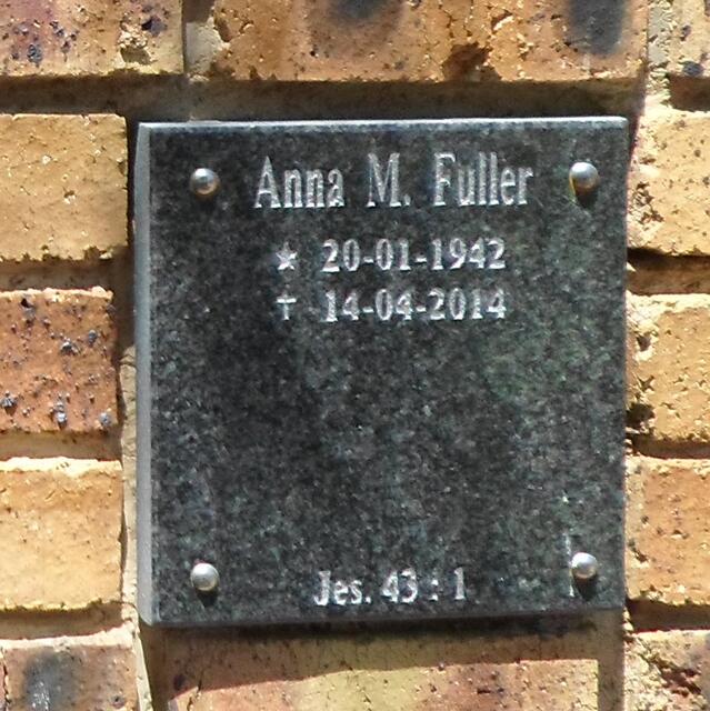 FULLER Anna M. 1942-2014