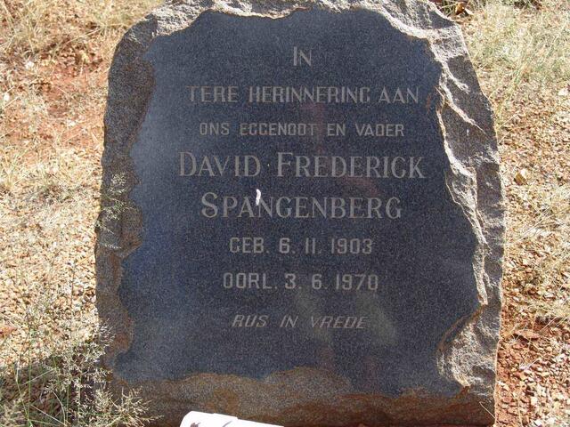 SPANGENBERG David Frederick 1903-1970