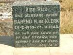 KLERK Barend M., de 1863-1946 & Helena Catharina SCHOEMAN 1861-1932