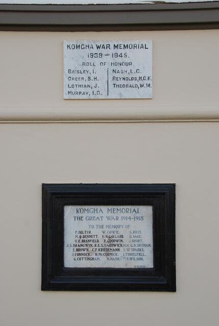 2. Second World War plaque 1939-1945 - Roll of honour