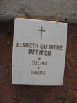 PFEIFER Elsbeth Elfriede 1911-1912
