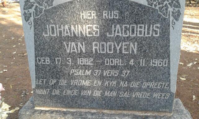 ROOYEN Johannes Jacobus, van 1882-1960