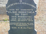 TOIT Elsie Dorothea, du nee ROBBERTSE 1883-1944