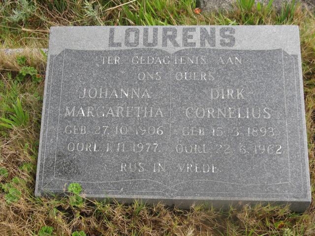 LOURENS Dirk Cornelius 1893-1962 & Johanna Margaretha 1906-1977