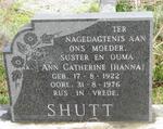 SHUTT Ann Catherine 1922-1976