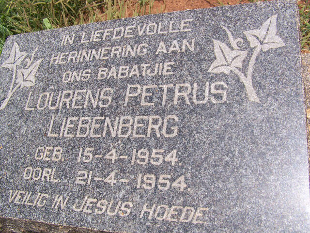 LIEBENBERG Lourens Petrus 1954-1954