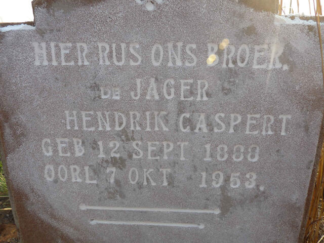 JAGER Hendrik Caspert, de 1888-1953