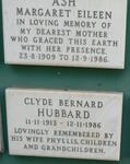 ASH Margaret Eileen 1909-1986 :: HUBBARD Clyde Bernard 1913-1986
