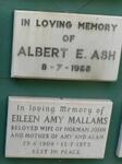 ASH Albert E. -1968 :: MALLAMS Eileen Amy 1908-1975