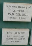 BIJL Clifford, van der 1922-1987 :: BRIANT Bill -1987