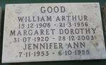 GOOD William Arthur 1908-1956 & Margaret Dorothy 1920-2003 :: GOOD Jennifer Ann 1953-1955