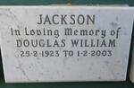 JACKSON Douglas William 1923-2003